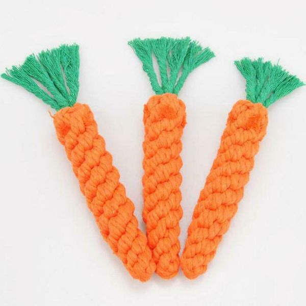 brand new pet chew rope toy dog braided carrot puppy cotton knot chew teeth clean training toys
brand new pet chew rope toy dog braided carrot puppy cotton knot chew teeth clean training toys
