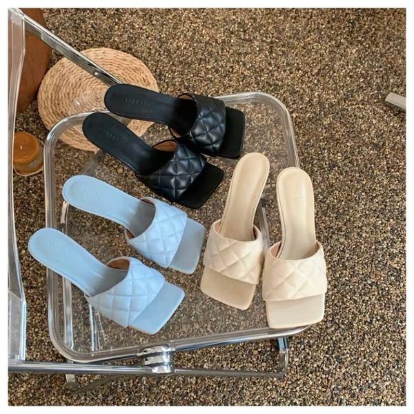 slippers 2021 square toe women peep med heel 4cm slides summer shoe embroidery mule massage outsole slipper size 35-41, Black
slippers 2021 square toe women peep med heel 4cm slides summer shoe embroidery mule massage outsole slipper size 35-41, Black
