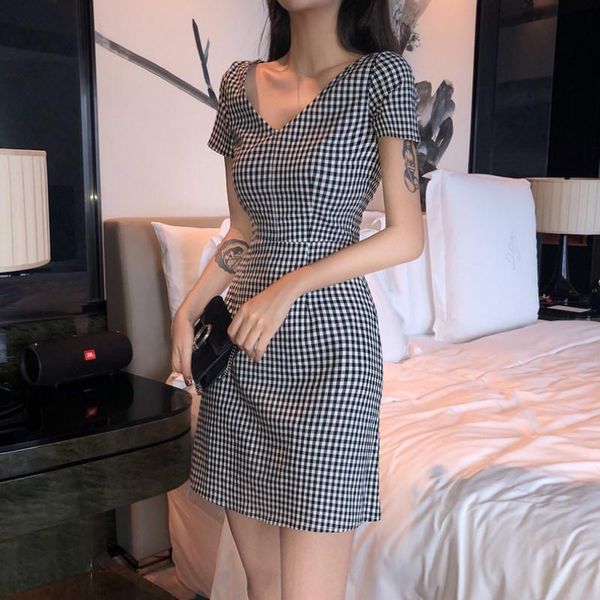 casual dresses dress women short sleeve summer thin v-neck high waist womens plaid retro all-match soft breathable clothing leisure, Black;gray
casual dresses dress women short sleeve summer thin v-neck high waist womens plaid retro all-match soft breathable clothing leisure, Black;gray