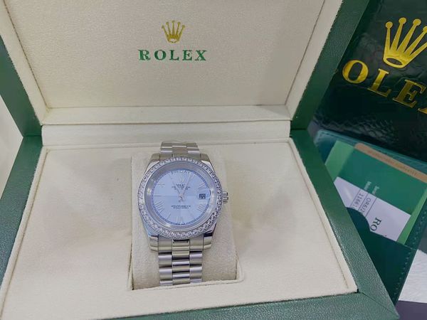 original box certificate 18k gold president male watches day date diamonds blue dial watch men stainless diamond bezel automatic wristwatch, Slivery;brown
original box certificate 18k gold president male watches day date diamonds blue dial watch men stainless diamond bezel automatic wristwatch, Slivery;brown