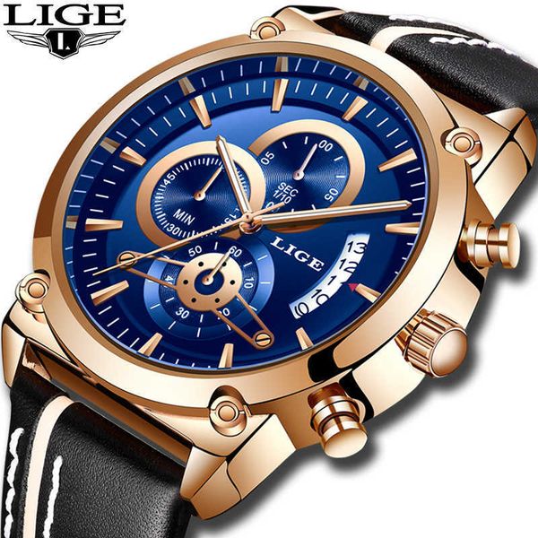 lige blue wristwatch mens watches brand luxury leather quartz watch for men sport clock male waterproof chronograph 210527, Slivery;brown
lige blue wristwatch mens watches brand luxury leather quartz watch for men sport clock male waterproof chronograph 210527, Slivery;brown