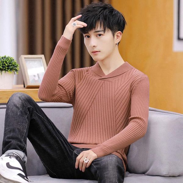men's sweaters sweater men's korean version autumn and winter lapel personality youth bottoming shirt men, White;black
men's sweaters sweater men's korean version autumn and winter lapel personality youth bottoming shirt men, White;black