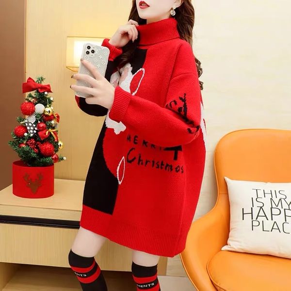 h.sa women long sweaters christmas knitted sweater and pullovers ins loose cardigan 210417, White;black
h.sa women long sweaters christmas knitted sweater and pullovers ins loose cardigan 210417, White;black