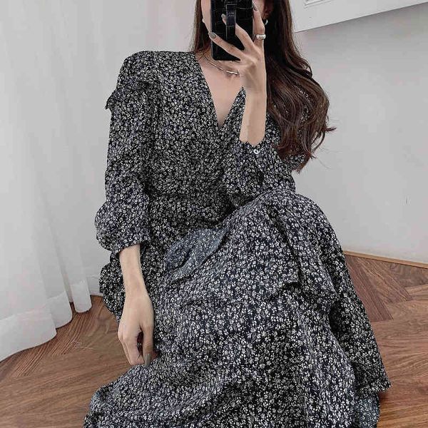 dresses spring v-neck women french retro ruffles printing loose gentle elegant long chic female fashion, Black;gray
dresses spring v-neck women french retro ruffles printing loose gentle elegant long chic female fashion, Black;gray