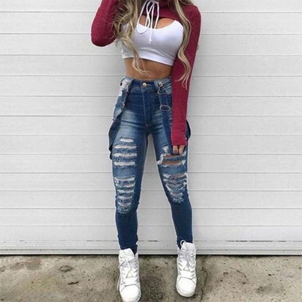 womens jeans fashion solid overalls casual jumpsuits long romper skinny ripped denim pants ladies women trousers #629 women's & rompers, Black;white
womens jeans fashion solid overalls casual jumpsuits long romper skinny ripped denim pants ladies women trousers #629 women's & rompers, Black;white