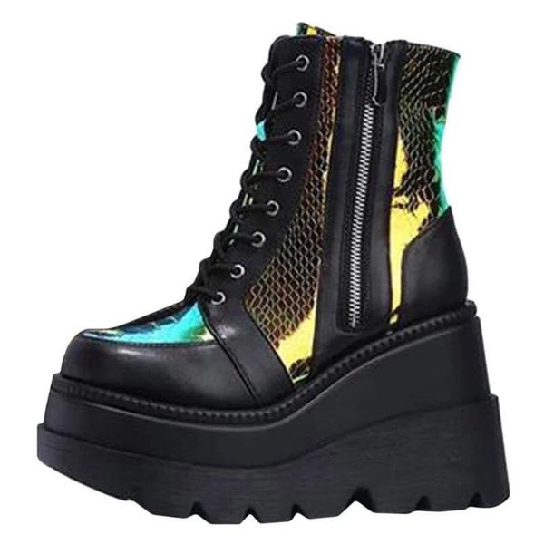 boots us4-11 punk womens shiny leather platform creepers shoes wedges high heel ankle match colors plus size, Black
boots us4-11 punk womens shiny leather platform creepers shoes wedges high heel ankle match colors plus size, Black