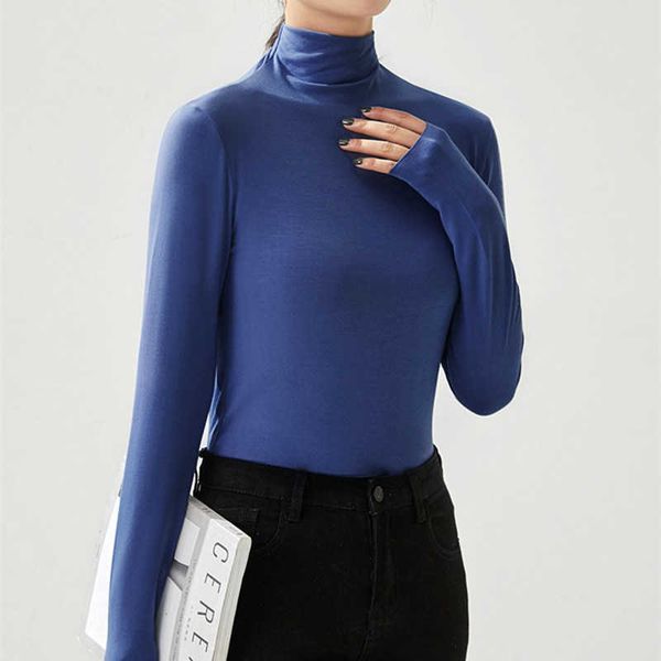 korean women blouses shirts long sleeve woman turtleneck basic blouse casual white plus size 210604
korean women blouses shirts long sleeve woman turtleneck basic blouse casual white plus size 210604