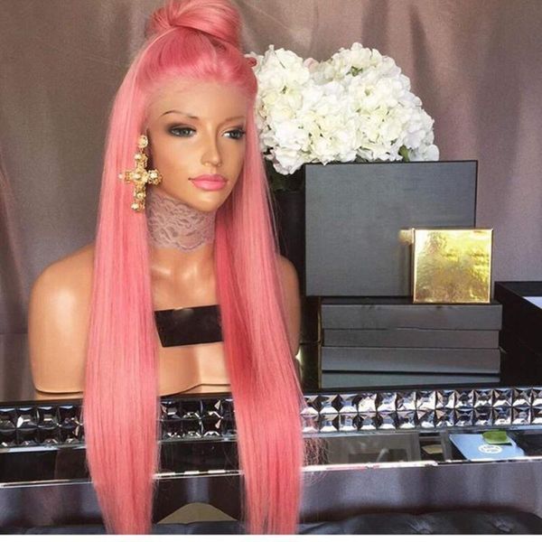 synthetic wigs long straight lace front for afro black women pink color soft hair middle part 26''
synthetic wigs long straight lace front for afro black women pink color soft hair middle part 26''