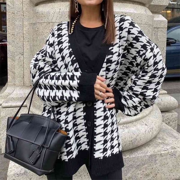 foridol houndstooth vintage sweater cardigans women autumn winter v neck button up knitted casual khaki cardigans 210415, White;black
foridol houndstooth vintage sweater cardigans women autumn winter v neck button up knitted casual khaki cardigans 210415, White;black