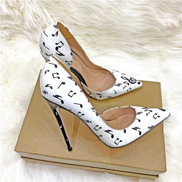 dress shoes ke shang jia music melody print women white patent pointy toe high heel elegant ladies slip on stilettos chic pumps, Black
dress shoes ke shang jia music melody print women white patent pointy toe high heel elegant ladies slip on stilettos chic pumps, Black