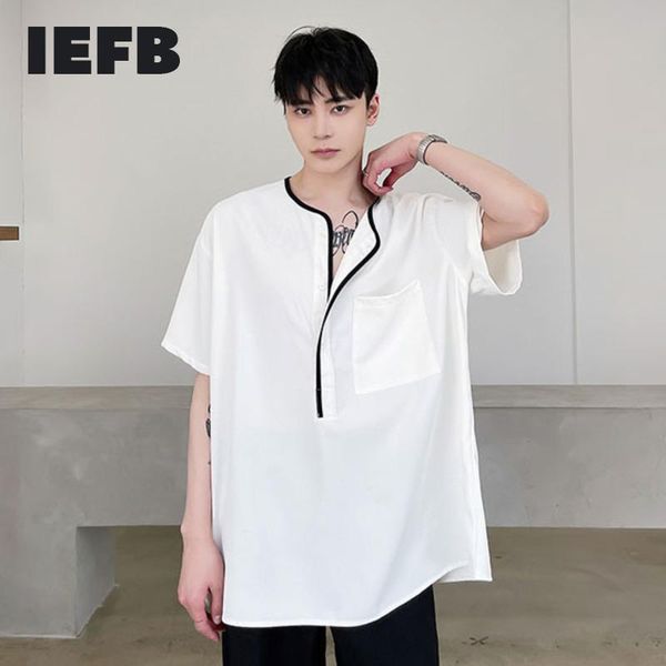 men's casual shirts iefb 2021 summer contrast color patchwork round collar pullover for men black white causal loose short sleeve 9y70, White;black
men's casual shirts iefb 2021 summer contrast color patchwork round collar pullover for men black white causal loose short sleeve 9y70, White;black