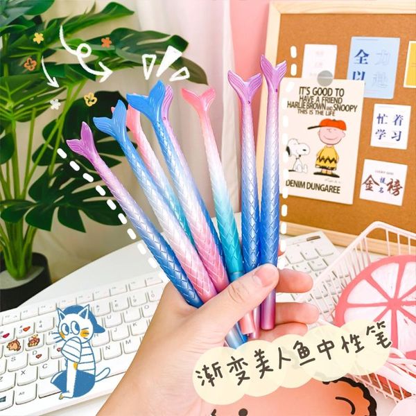 cute gradient mermaid gel pens fishtail shape pen cartoon personality creative stationery office accessories
cute gradient mermaid gel pens fishtail shape pen cartoon personality creative stationery office accessories