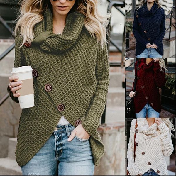 turtleneck winter casual irregular oversized women sweater knitted pullovers streetwear buttons long sleeve solid female jumper, White;black
turtleneck winter casual irregular oversized women sweater knitted pullovers streetwear buttons long sleeve solid female jumper, White;black