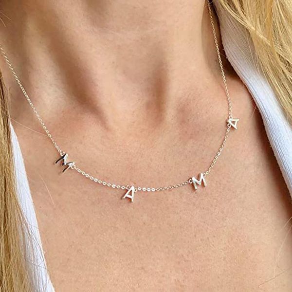 fashion mama letters necklace stainless steel mom baby lockbone chain pendant choker female jewelry mother's day gift necklaces, Silver
fashion mama letters necklace stainless steel mom baby lockbone chain pendant choker female jewelry mother's day gift necklaces, Silver