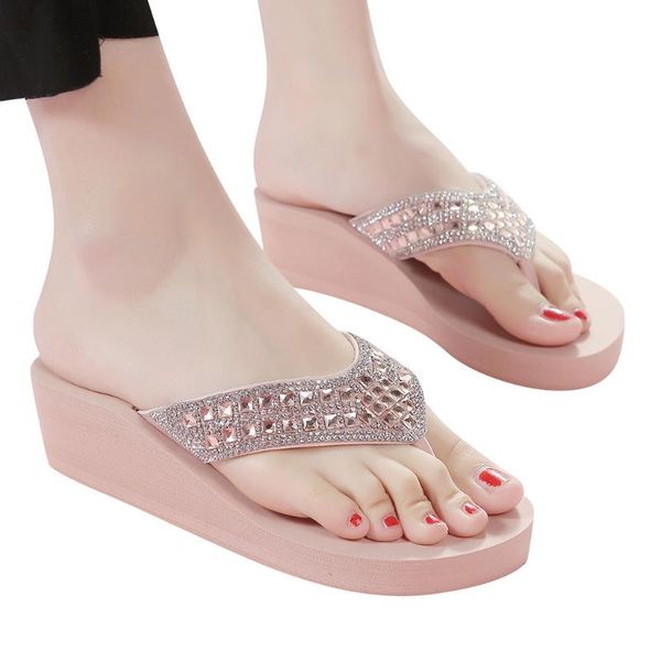 slippers 2021 women summer non-slip platform shoes wedges high heel woman outdoor beach sequin sandals sapato feminino, Black
slippers 2021 women summer non-slip platform shoes wedges high heel woman outdoor beach sequin sandals sapato feminino, Black
