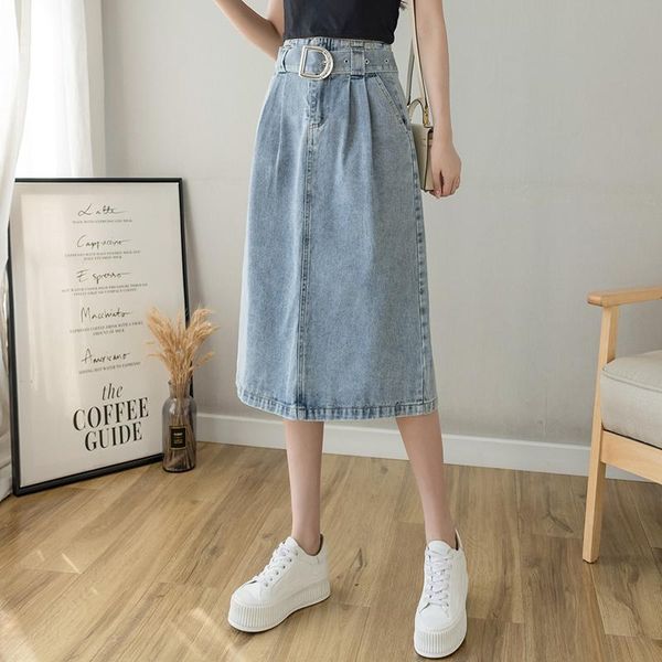 skirts limiguyue elegant women jeans skirt vintage style belt high waist streetwear loose denim midi pockets female k1137, Black
skirts limiguyue elegant women jeans skirt vintage style belt high waist streetwear loose denim midi pockets female k1137, Black