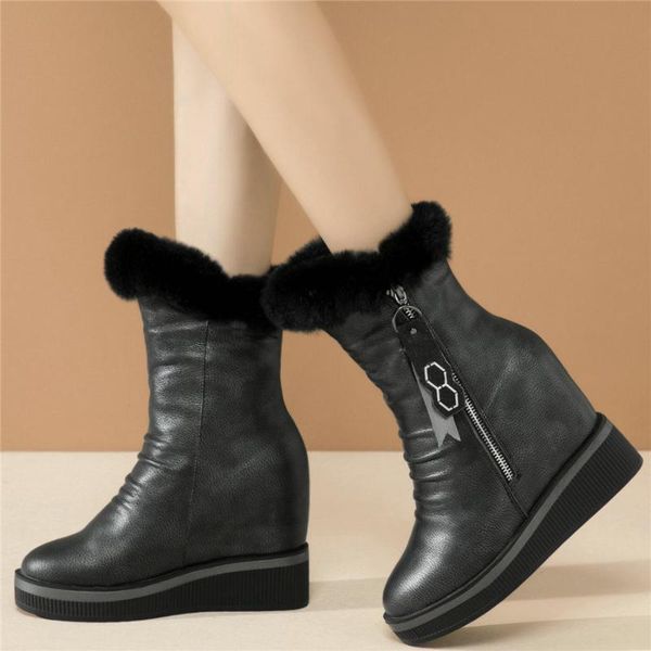 boots winter platform trainers women genuine leather wedges high heel snow female warm fur fashion sneakers casual shoes, Black
boots winter platform trainers women genuine leather wedges high heel snow female warm fur fashion sneakers casual shoes, Black