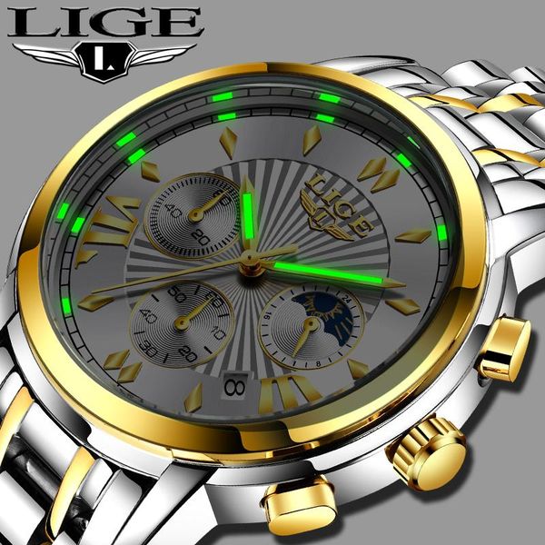 wristwatches lige watches for men fashion date stainless steel sport chronograph waterproof watch male business quartz military, Slivery;brown
wristwatches lige watches for men fashion date stainless steel sport chronograph waterproof watch male business quartz military, Slivery;brown