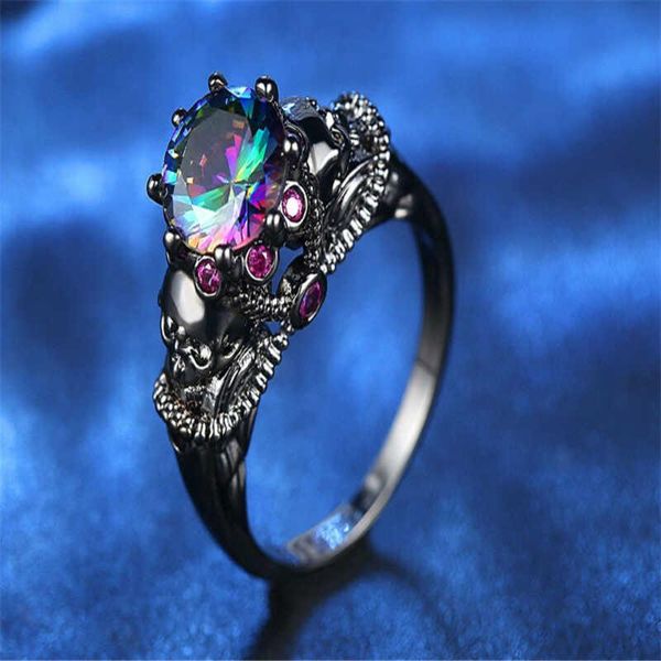 cluster rings creative skull rainbow mystic ring size 6-9 colorful zircon women wedding jewelry, Golden;silver
cluster rings creative skull rainbow mystic ring size 6-9 colorful zircon women wedding jewelry, Golden;silver