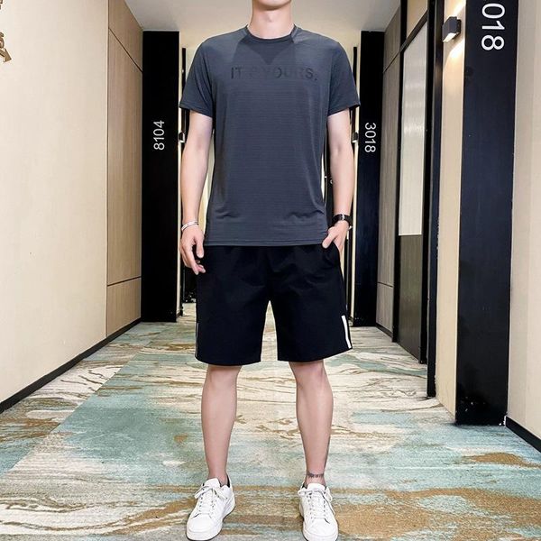 men's tracksuits casual sports suit clothing summer 2021 shorts short sleeve fashion clothes two-piece, Gray
men's tracksuits casual sports suit clothing summer 2021 shorts short sleeve fashion clothes two-piece, Gray