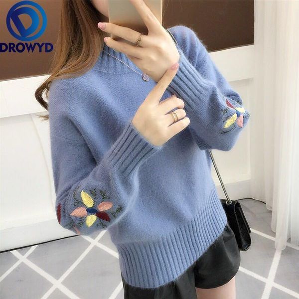 women's sweaters fashion pullovers sweater women 2021 fall soft cotton loose knitted tide o-neck thick winter korean casual simple chic, White;black
women's sweaters fashion pullovers sweater women 2021 fall soft cotton loose knitted tide o-neck thick winter korean casual simple chic, White;black