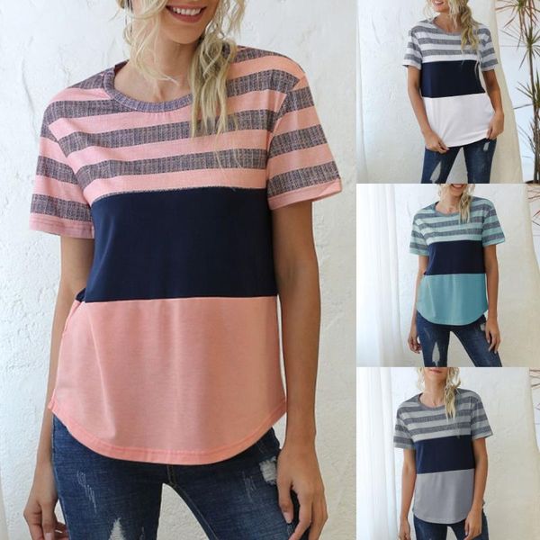 fashion striped print blouse shirt loose o-neck tee casual summer ladies female women short sleeve blusas pullover women's blouses & s, White
fashion striped print blouse shirt loose o-neck tee casual summer ladies female women short sleeve blusas pullover women's blouses & s, White