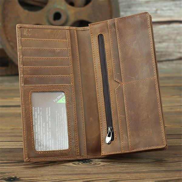 retro men genuine leather wallet coin purse long handmade crazy horse wallets card holder clutch for male, Red;black
retro men genuine leather wallet coin purse long handmade crazy horse wallets card holder clutch for male, Red;black