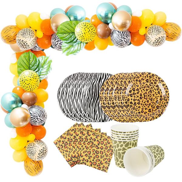 party decoration 1set leopard disposable tableware wild animals safari jungle leaves balloons kids birthday digital balloon supplies
party decoration 1set leopard disposable tableware wild animals safari jungle leaves balloons kids birthday digital balloon supplies