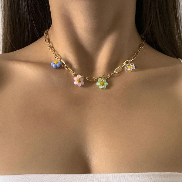 chokers trendy colorful seed beads daisy flower choker necklace for women punk thick chain clavicle chocker colar jewelry gift, Golden;silver
chokers trendy colorful seed beads daisy flower choker necklace for women punk thick chain clavicle chocker colar jewelry gift, Golden;silver