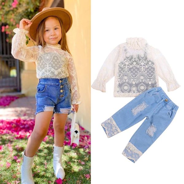 clothing sets focusnorm princess 0-3y baby girls clothes black camisole+ruffles turtleneck pullover lace +broken holes jeans, White
clothing sets focusnorm princess 0-3y baby girls clothes black camisole+ruffles turtleneck pullover lace +broken holes jeans, White
