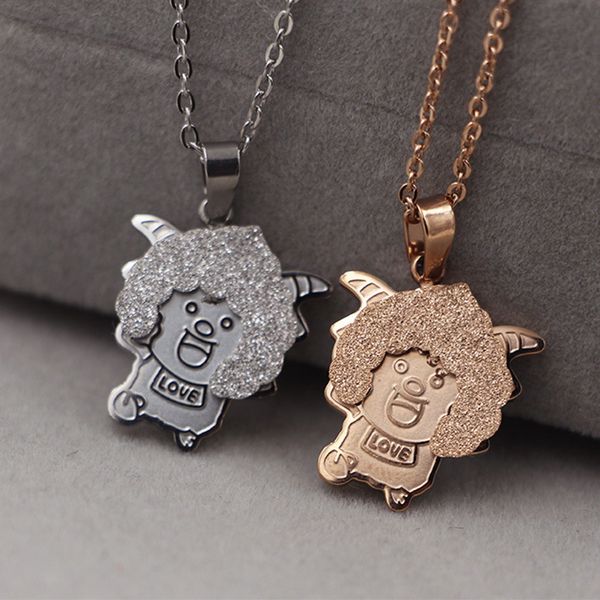 x7-206 jubilant lamb short collarbone chain lovely girl titanium steel rose gold couple necklace, Silver
x7-206 jubilant lamb short collarbone chain lovely girl titanium steel rose gold couple necklace, Silver