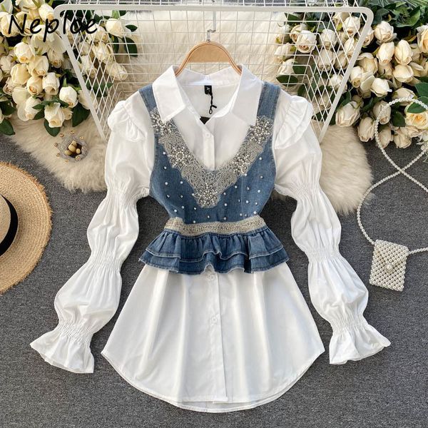 neploe heavy work beading camis denim dress women high waist hip a line slim vestidos turn down collar long sleeve robe spring 210423, Black;gray
neploe heavy work beading camis denim dress women high waist hip a line slim vestidos turn down collar long sleeve robe spring 210423, Black;gray