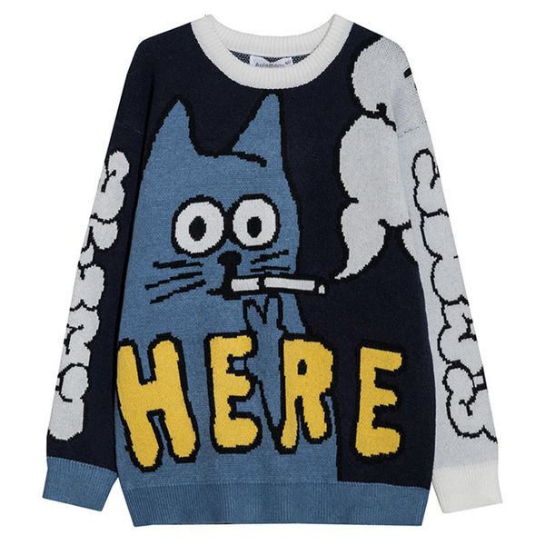 men's sweaters suter con estampado de gato y dibujos animados para hombre, jersey cuello redondo, estilo hip hop, harajuku, coreano, in, White;black
men's sweaters suter con estampado de gato y dibujos animados para hombre, jersey cuello redondo, estilo hip hop, harajuku, coreano, in, White;black