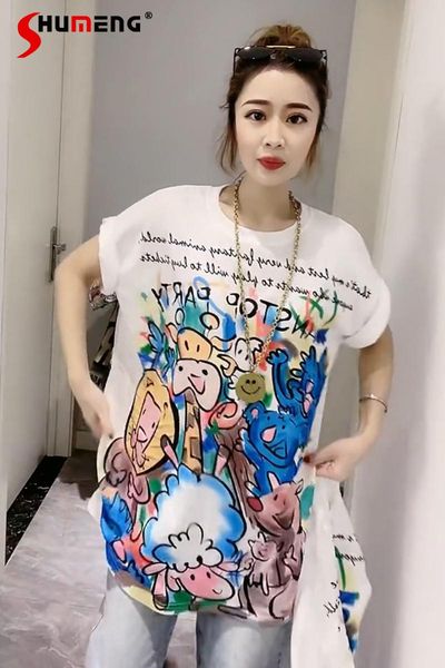 women's t-shirt 2021 summer european cartoon letters graffiti short sleeve ladies women fashion white half pullover tee
women's t-shirt 2021 summer european cartoon letters graffiti short sleeve ladies women fashion white half pullover tee