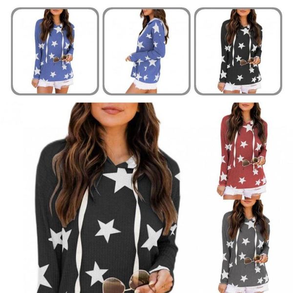 women's hoodies & sweatshirts large pocket sporty five-pointed star print hoodie for jogging, Black
women's hoodies & sweatshirts large pocket sporty five-pointed star print hoodie for jogging, Black