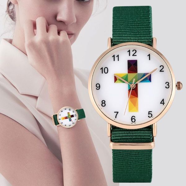wristwatches comfortable quartz analog watch for female american elements of the heart/colorful cross pattern nylon strap watches ladies, Slivery;brown
wristwatches comfortable quartz analog watch for female american elements of the heart/colorful cross pattern nylon strap watches ladies, Slivery;brown