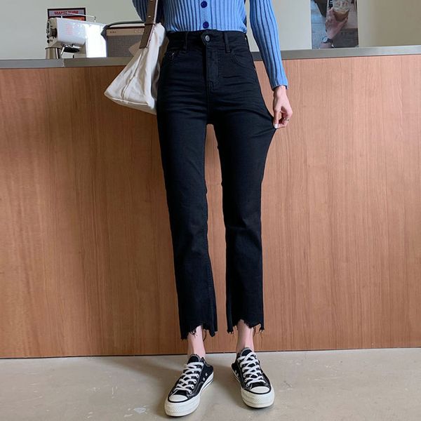 autumn korean fashion personality black slim skinny jeans women's high waist student capris cgcs, Blue
autumn korean fashion personality black slim skinny jeans women's high waist student capris cgcs, Blue