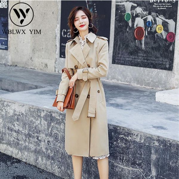 women's trench coats 2021 spring women coat classic double breasted belt vintage long ladies casual fashion business outerwear, Tan;black
women's trench coats 2021 spring women coat classic double breasted belt vintage long ladies casual fashion business outerwear, Tan;black