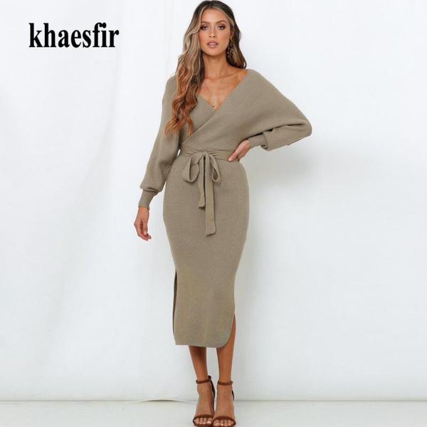 casual dresses long sleeve women sweater dress winter bandage bodycon v-neck spring black knitted for party, Black;gray
casual dresses long sleeve women sweater dress winter bandage bodycon v-neck spring black knitted for party, Black;gray