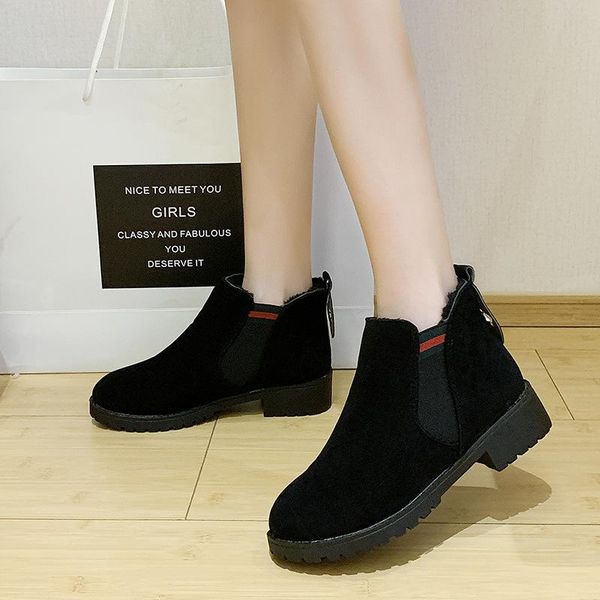 boots classic ankle winter female snow casual shoes thick heel suede warm fur plush women zapatos de mujer w20-79, Black
boots classic ankle winter female snow casual shoes thick heel suede warm fur plush women zapatos de mujer w20-79, Black