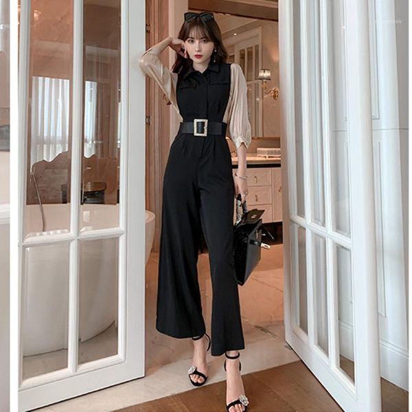 women's jumpsuits & rompers autumn turn-down collar party catsuit overalls belt bodysuit club pants playsuits long patchwork women jump, Black;white
women's jumpsuits & rompers autumn turn-down collar party catsuit overalls belt bodysuit club pants playsuits long patchwork women jump, Black;white