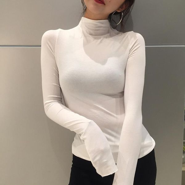 u swear fashion high womens t shirt neck solid strench long sleeve classic autumn spring shirts quality harajuku, White
u swear fashion high womens t shirt neck solid strench long sleeve classic autumn spring shirts quality harajuku, White