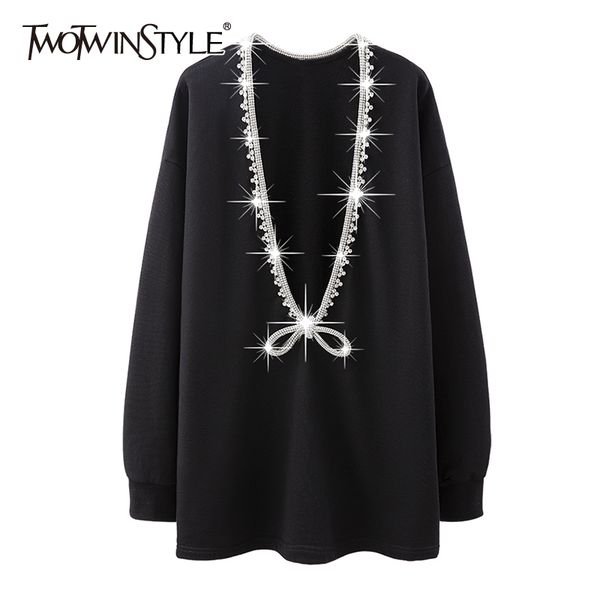 backless patchwork diamond dress for women o neck long sleeve casual loose black dresses female fashion new 210428, Black;gray
backless patchwork diamond dress for women o neck long sleeve casual loose black dresses female fashion new 210428, Black;gray