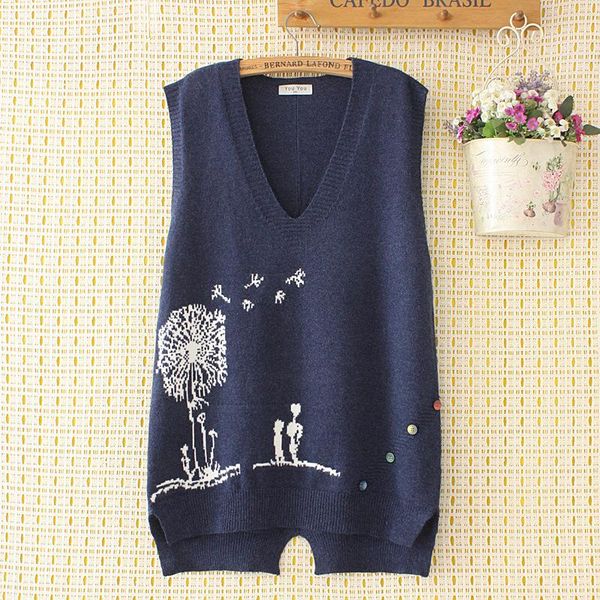 women's sweaters spring autumn oversized sweater vests women fashion all-match v neck sleeveless loose cartoon dobby knitted waistcoat, White;black
women's sweaters spring autumn oversized sweater vests women fashion all-match v neck sleeveless loose cartoon dobby knitted waistcoat, White;black