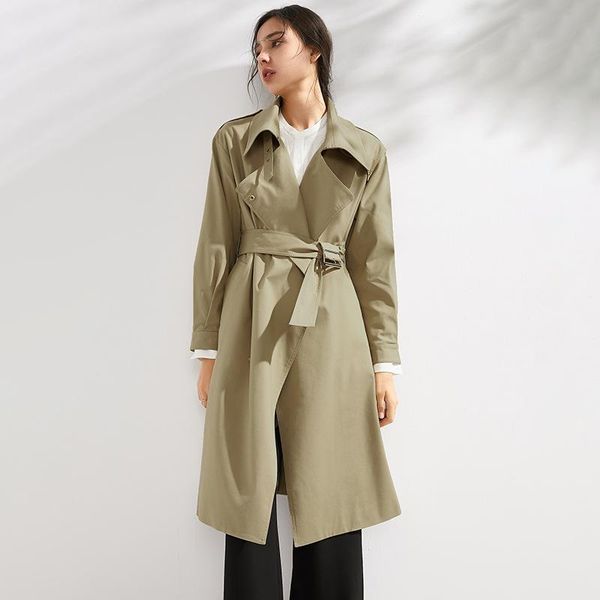 women's trench coats korean fashion vintage slim women elegant office lady belt long trenchs coat for spring autumn windbreaker, Tan;black
women's trench coats korean fashion vintage slim women elegant office lady belt long trenchs coat for spring autumn windbreaker, Tan;black