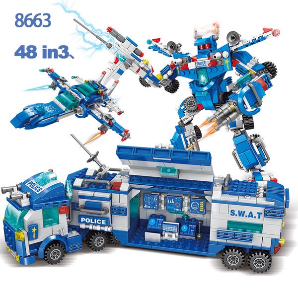 700 PCS City Police Station Building Blocks Car Mini Figures Toys for Children Boys City Building Aircraft Mech Robot Model Toy
700 PCS City Police Station Building Blocks Car Mini Figures Toys for Children Boys City Building Aircraft Mech Robot Model Toy
