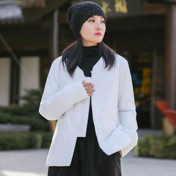 johnature women chinese style parkas cotton linen button coats spring vintage original female v-neck solid color parkas 210521, Black
johnature women chinese style parkas cotton linen button coats spring vintage original female v-neck solid color parkas 210521, Black