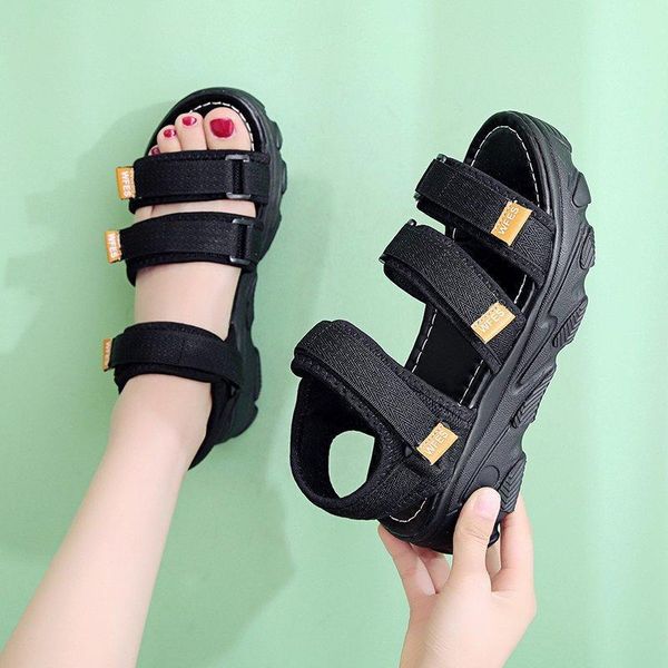 sports sandals women's summer style sponge cake thick-soled roman shoes student beach ladies c670 dress, Black
sports sandals women's summer style sponge cake thick-soled roman shoes student beach ladies c670 dress, Black