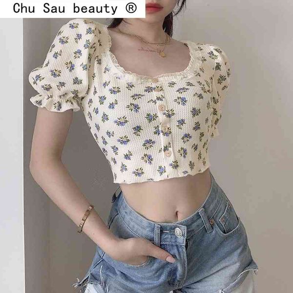 summer sweet chic floral print tees women streetwear lace patchwork o-neck short t-shirt female puff sleeve knitted 210508, White
summer sweet chic floral print tees women streetwear lace patchwork o-neck short t-shirt female puff sleeve knitted 210508, White