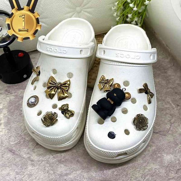 metal punk charms designer diy bow bear anime shoes decaration for croc jibbits clogs kids boys women girls gifts, Bronze;silver
metal punk charms designer diy bow bear anime shoes decaration for croc jibbits clogs kids boys women girls gifts, Bronze;silver